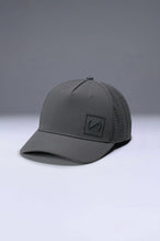 Gray Aero Core Performance Gym Hat with laser ventilation, water-repellent fabric and structured snapback fit by TLF Apparel – front view 
