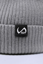 Detail Gray Unisex Cuffed Knit Beanie with a fold over cuff, TLF clip label and uses a premium viscose knit fabric blend for premium comfort by TLF Apparel – front view 