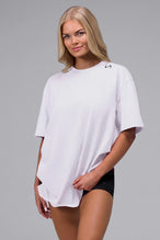 T-shirt ample Classic Script Coton Luxe (Blanc)