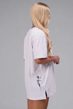 T-shirt ample Classic Script Coton Luxe (Blanc)