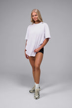 T-shirt ample Classic Script Coton Luxe (Blanc)