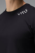 Detail Front View Of TLF Swole Tee in Black