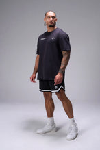 Black TLF x Matt Greggo Cotton Luxe Oversized Tee with relaxed oversized comfort fit in soft stretch cotton by TLF Apparel – front view