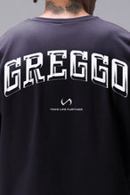 Black TLF x Matt Greggo Cotton Luxe Oversized Tee with statement Take Life Further upper back graphic by TLF Apparel – detail view 