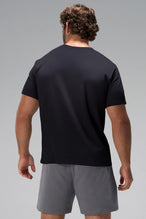 Black GTS Everyday Cotton Crew Neck Shirt showing clean athletic fit and short sleeves by TLF Apparel – back view