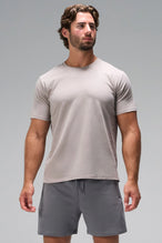 Beige GTS Everyday Cotton Crew Neck Shirt, a men’s crew neck t shirt with athletic fit by TLF Apparel – front view