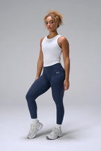 White Essential Ribbed Tank Top, a women’s ribbed crop top for Pilates and everyday wear by TLF Apparel – front view