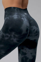 Back View of Lunar Forest TLF Cosmic Seamless Scrunch Butt Leggings, featuring a scrunch butt to shape and contour your glutes 