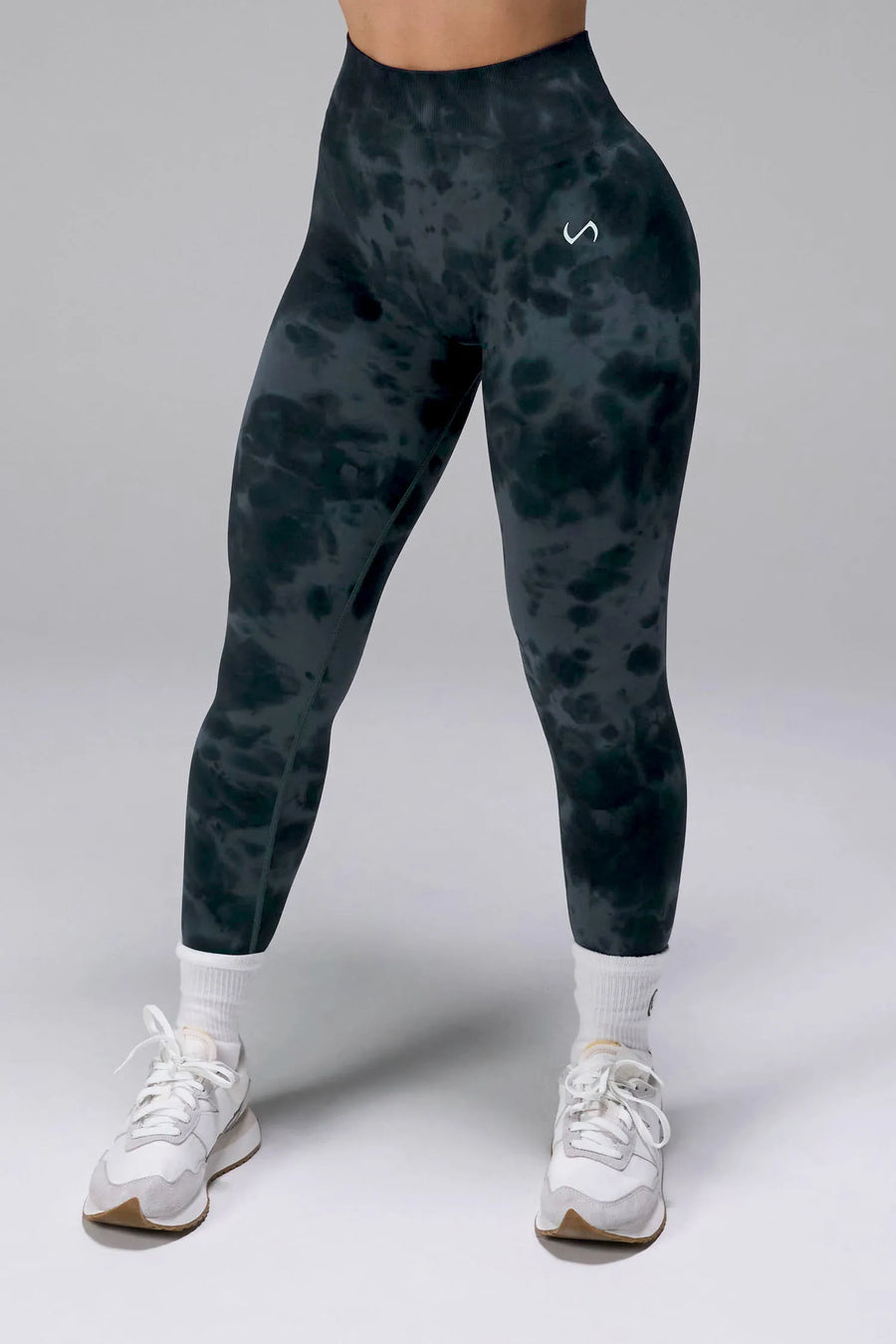 Front View of Lunar Forest TLF Cosmic Seamless Scrunch Butt Leggings, featuring a scrunch butt to shape and contour your glutes 
