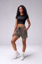 Taupe Reps Mesh 5 Inch Shorts with fathletic silhouette, zip pockets, and lightweight mesh fabric for training by TLF Apparel – front view