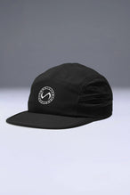 Black Pluma Packable Hat with ultra-light ripstop fabric and extended performance brim for training and outdoor workouts by TLF Apparel – front view 