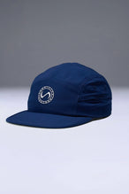 Blue Pluma Packable Hat with ultra-light ripstop fabric and extended performance brim for training and outdoor workouts by TLF Apparel – front view 