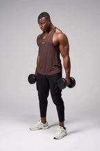Front View of Brown Elevate Bamboo Stringer Tank