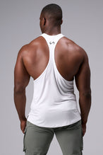 Back View of White Elevate Bamboo Stringer Tank