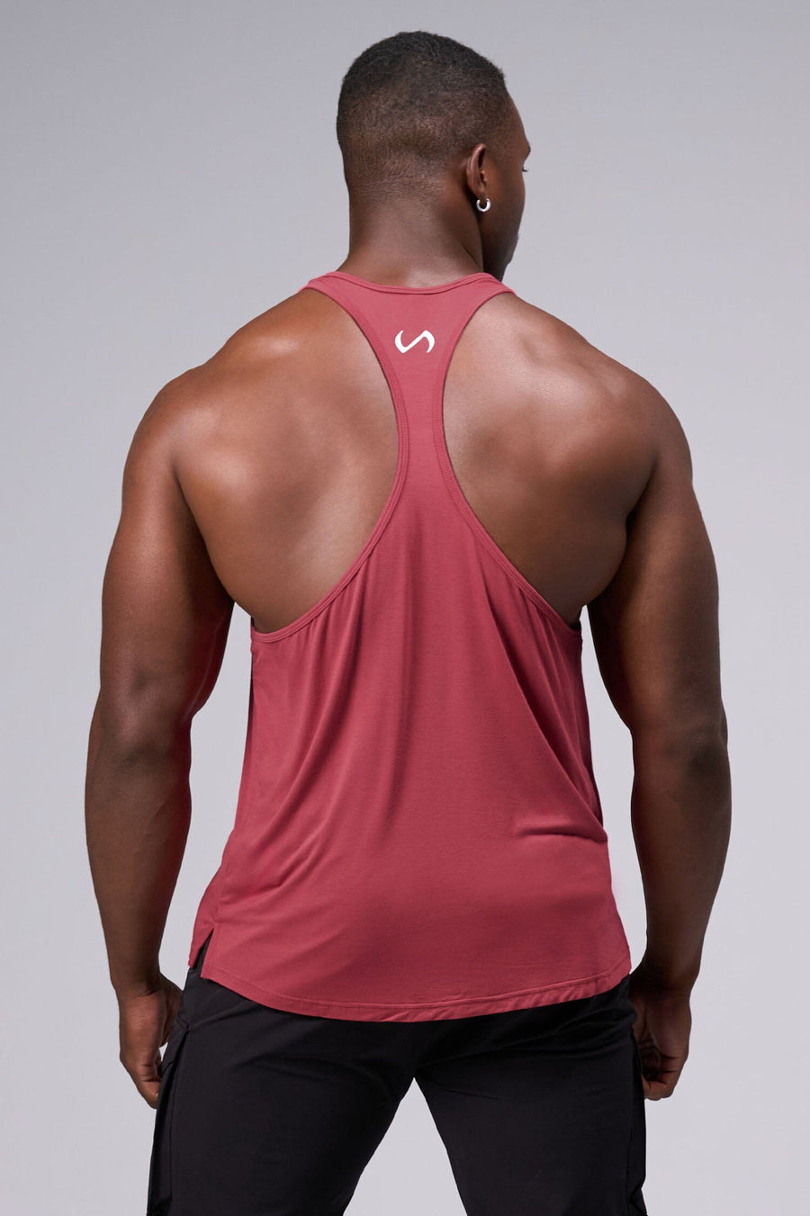 Back View of Faded Mauve Elevate Bamboo Stringer Tank