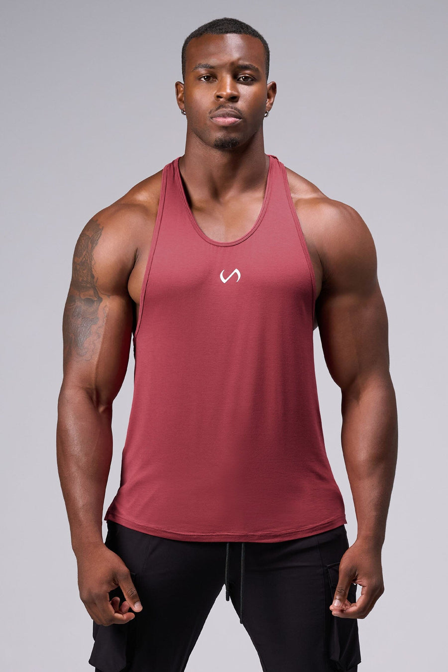 Front View of Faded Mauve Elevate Bamboo Stringer Tank