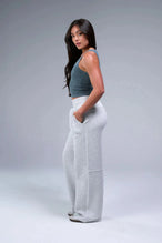Stormy Weather Blue TLF Essential Ribbed Tank Top — product video showing the scoop neckline and ribbed tech fabric