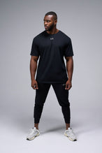 Back View Of Further Cotton Luxe Oversized Tee in Black