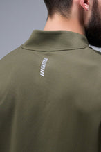 Detail Back View of Marshland TLF GTS Quad Tech Quarter-Zip Pullover redefining modern activewear, this men’s 1/4 zip pullover blends technology with sleek style 