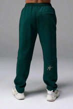 Back View of Green TLF GTS Twill Tech Joggers, featuring contrast stitching, zippered pockets, and next level style and function