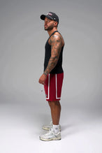 Side View of Black Icon Ribbed Straight Hem Tank featuring our physique enhancing design, straight hem and relaxed fit