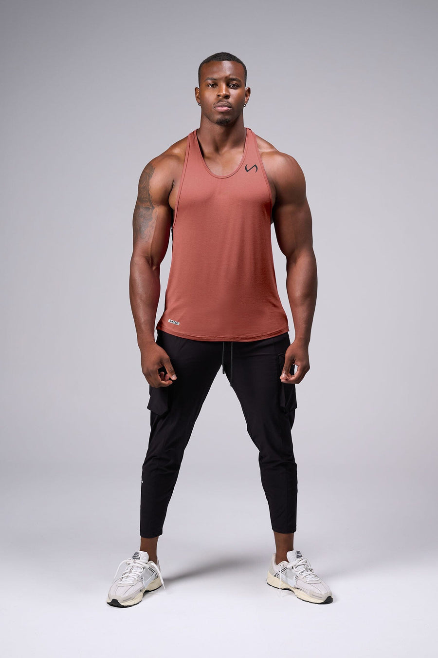 Front View Of Tactic Performance Bamboo Tank in Brick Color