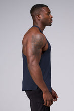 Side View Of Tactic Performance Bamboo Tank in Navy Color