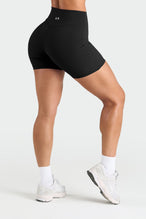 Back View of Black Tempo 6 Inch Workout Shorts