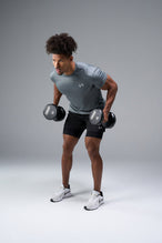 Front View of Quiet Shade TLF Infi-Dry Swole Tee, crafted with our custom swole fit and utilizing our infi-dry fabric technology 